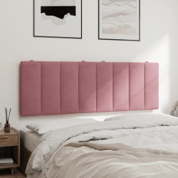 Coussin de tête de lit rose 140 cm velours 