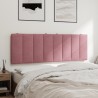 Coussin de tête de lit rose 140 cm velours 