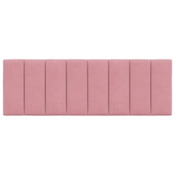 Coussin de tête de lit rose 140 cm velours 