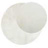 Tapis OVIEDO à poils courts crème Ø 120 cm 