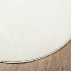 Tapis OVIEDO à poils courts crème Ø 120 cm 