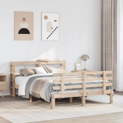 Cadre de lit avec tête de lit sans matelas 120x200 cm 