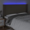 Tête de lit à LED Taupe 183x16x118/128 cm Tissu 