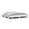 Cadre de lit sans matelas blanc 180x200 cm bois massif de pin 