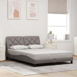 Cadre de lit sans matelas taupe 120x200 cm tissu 