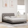 Cadre de lit sans matelas taupe 120x200 cm tissu 