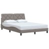 Cadre de lit sans matelas taupe 120x200 cm tissu 