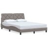 Cadre de lit sans matelas taupe 120x200 cm tissu 