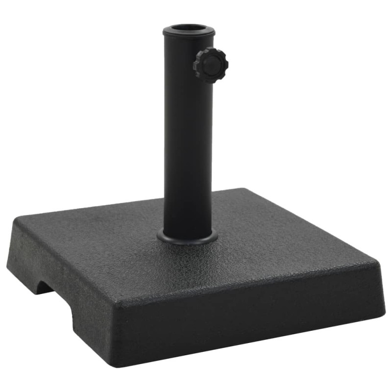 Socle carré de parasol Polyrésine 8 kg Noir 