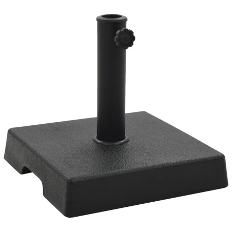 Socle carré de parasol Polyrésine 8 kg Noir 