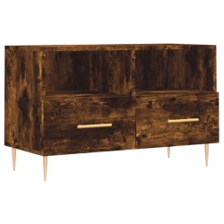 Meuble TV Chêne fumé 80x36x50 cm Bois d'ingénierie 