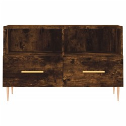 Meuble TV Chêne fumé 80x36x50 cm Bois d'ingénierie 