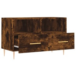 Meuble TV Chêne fumé 80x36x50 cm Bois d'ingénierie 