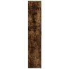 Buffet haut chêne fumé 80x35x180 cm bois d'ingénierie 