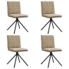 Chaises à manger lot de 4 gris clair similicuir daim 