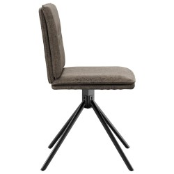 Chaises à manger lot de 4 gris foncé similicuir daim 