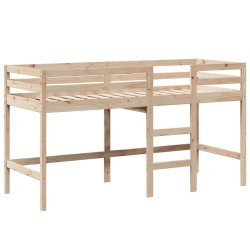 Lit superposé avec échelle et toit sans matelas 90x200 cm 