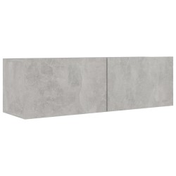 Ensemble de meubles TV 6 pcs Gris béton Bois d'ingénierie 