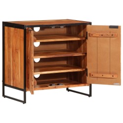 Armoire à chaussures 67x38x65 cm bois d'acacia massif 