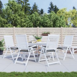 Coussins de chaise lot de 6 gris 50x50x7 cm tissu oxford 