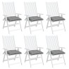 Coussins de chaise lot de 6 gris 50x50x7 cm tissu oxford 