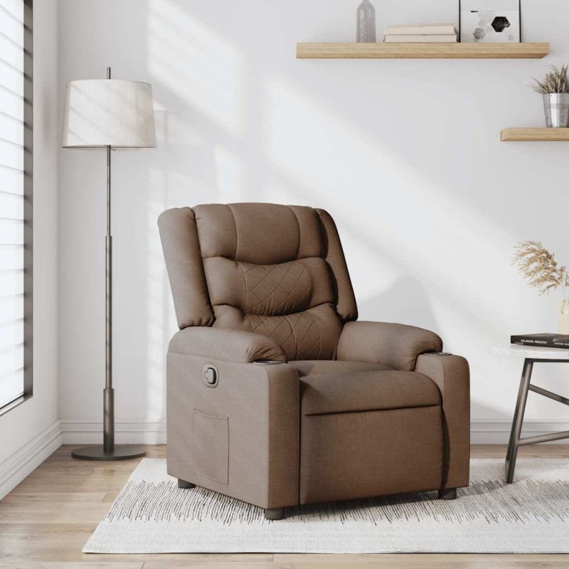 Fauteuil inclinable Marron Tissu 