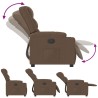 Fauteuil inclinable Marron Tissu 