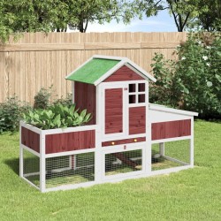 Clapier moka 170x63x113 cm bois de pin massif 