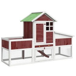 Clapier moka 170x63x113 cm bois de pin massif 