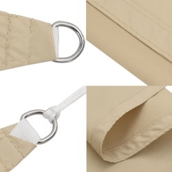 Voile de parasol Tissu Oxford triangulaire 5x6x6 m beige 