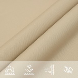 Voile de parasol Tissu Oxford triangulaire 5x6x6 m beige 