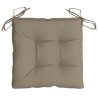 Coussins de chaise lot de 6 taupe 50x50x7 cm tissu oxford 