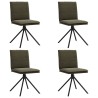 Chaises à manger lot de 4 vert armée similicuir daim 