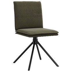 Chaises à manger lot de 4 vert armée similicuir daim 