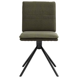 Chaises à manger lot de 4 vert armée similicuir daim 