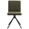 Chaises à manger lot de 4 vert armée similicuir daim 