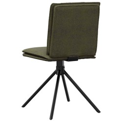 Chaises à manger lot de 4 vert armée similicuir daim 