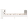 Cadre de lit sans matelas blanc 90x200 cm bois de pin massif 