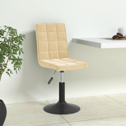 Chaises pivotantes à manger lot de 4 crème velours 