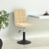 Chaises pivotantes à manger lot de 4 crème velours 