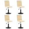 Chaises pivotantes à manger lot de 4 crème velours 