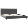 Cadre de lit sans matelas gris similicuir 140x200 cm 