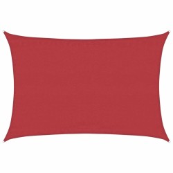 Voile d'ombrage 160 g/m² Rouge 4x6 m PEHD 