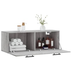 Armoire murale sonoma gris 100x36,5x35 cm bois d'ingénierie 