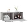 Armoire murale sonoma gris 100x36,5x35 cm bois d'ingénierie 