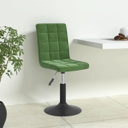 Chaises pivotantes à manger lot de 4 vert foncé velours 