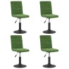 Chaises pivotantes à manger lot de 4 vert foncé velours 