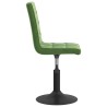 Chaises pivotantes à manger lot de 4 vert foncé velours 