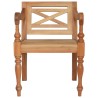 Chaises Batavia lot de 2 marron clair bois d'acajou solide 