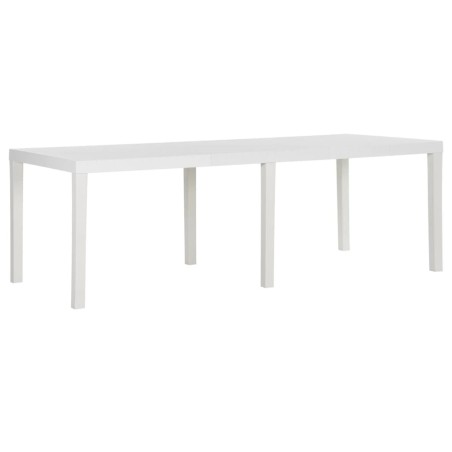 Table de jardin 220x90x72 cm PP Blanc 